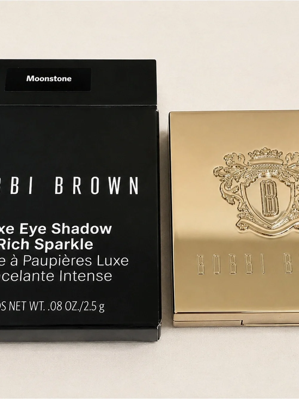 NIB Bobbi Brown Luxe Eye Shadow Rich Sparkle MOONSTONE - 0.08 oz / 2.5 g